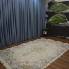فرش ماشینی 1200 شانه تراکم 3600 طرح نگین کرم
