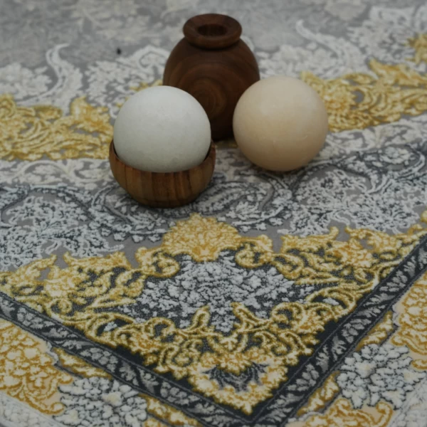 فرش ماشینی 1200 شانه تراکم 3600 گل برجسته طرح رویان فیلی