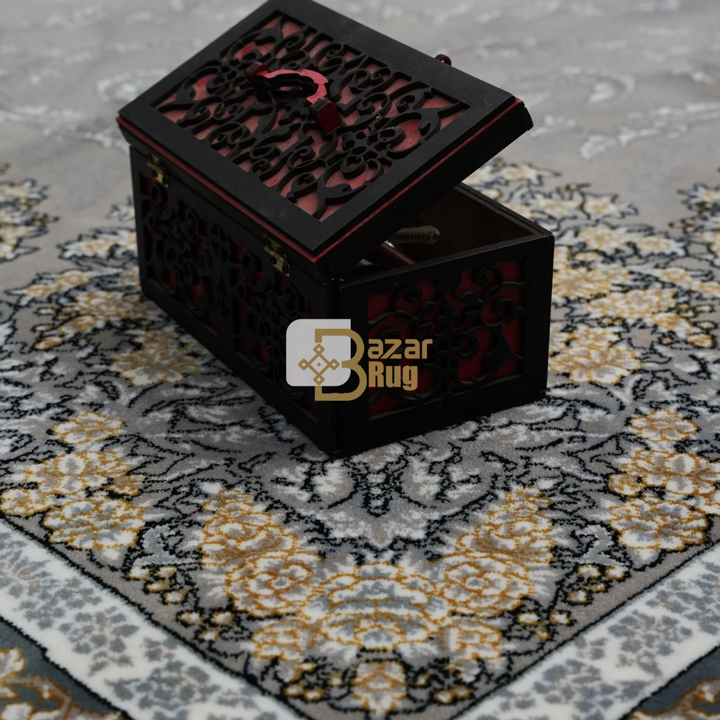فرش ماشینی 700 شانه تراکم 2550 طرح شیفته ترمه ای