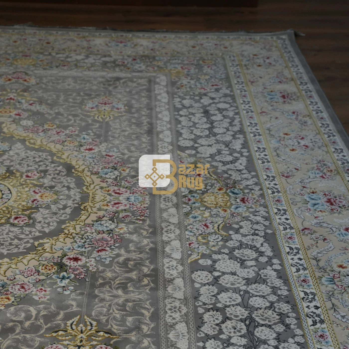 فرش ماشینی 1200 شانه تراکم 3600 طرح نیکا دودی