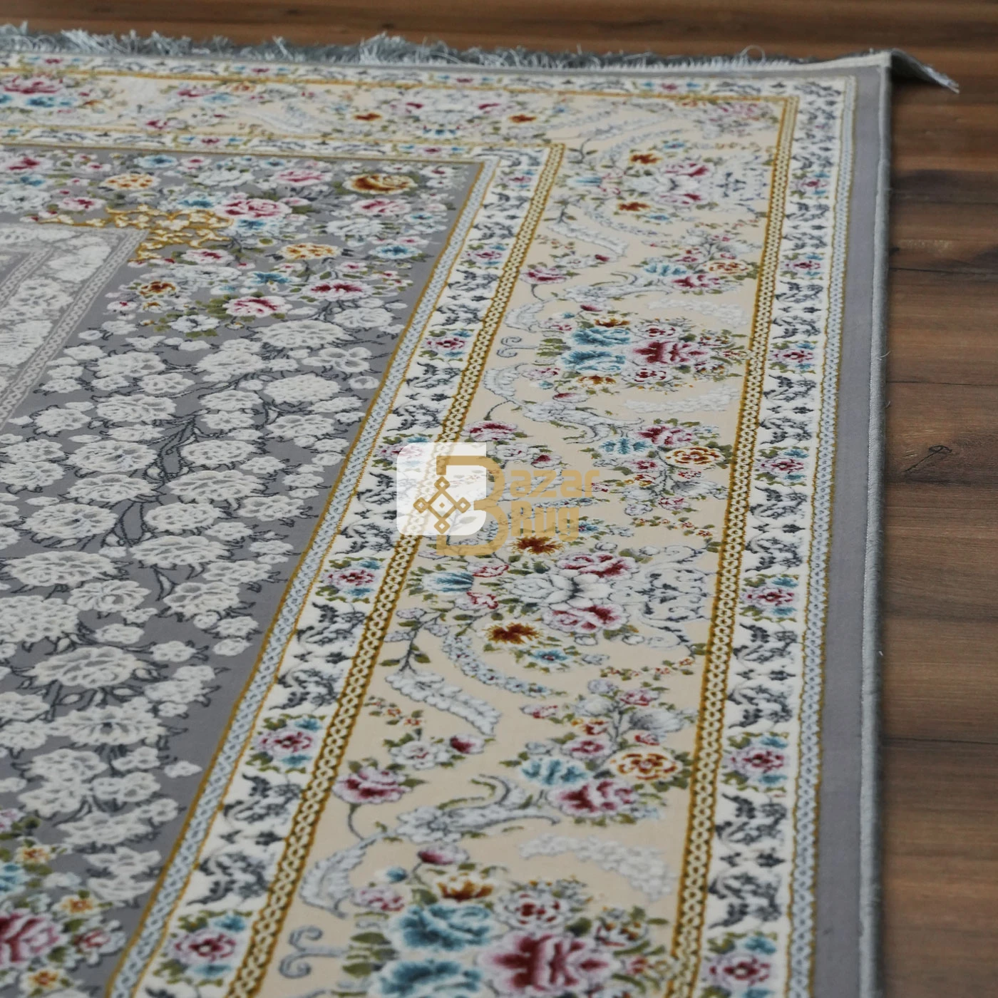 فرش ماشینی 1200 شانه تراکم 3600 طرح نیکا دودی