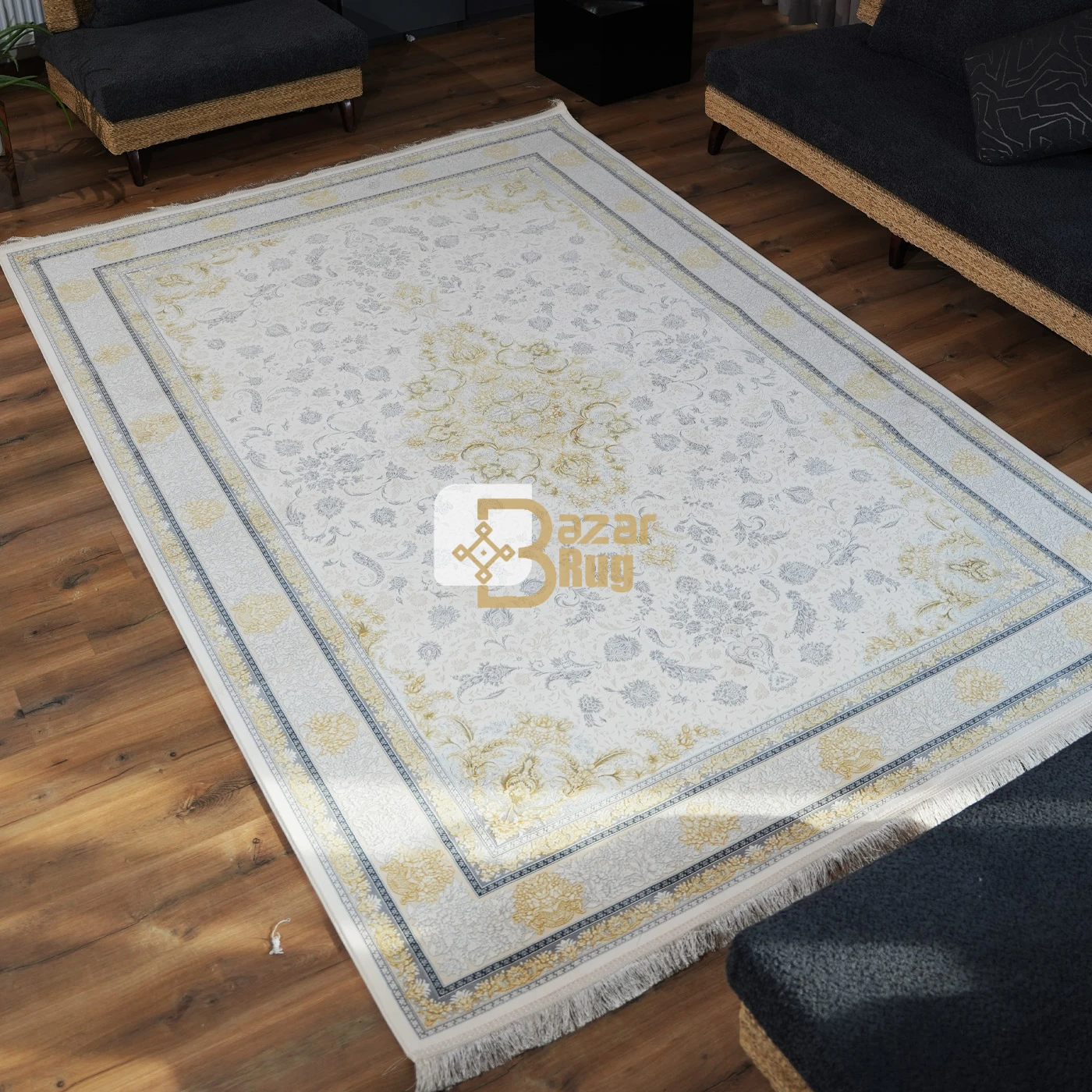 فرش ماشینی 1200 شانه تراکم 3600 طرح رایان کرم