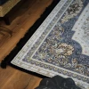 فرش ماشینی 700 شانه تراکم 2550 طرح مژده سرمه ای