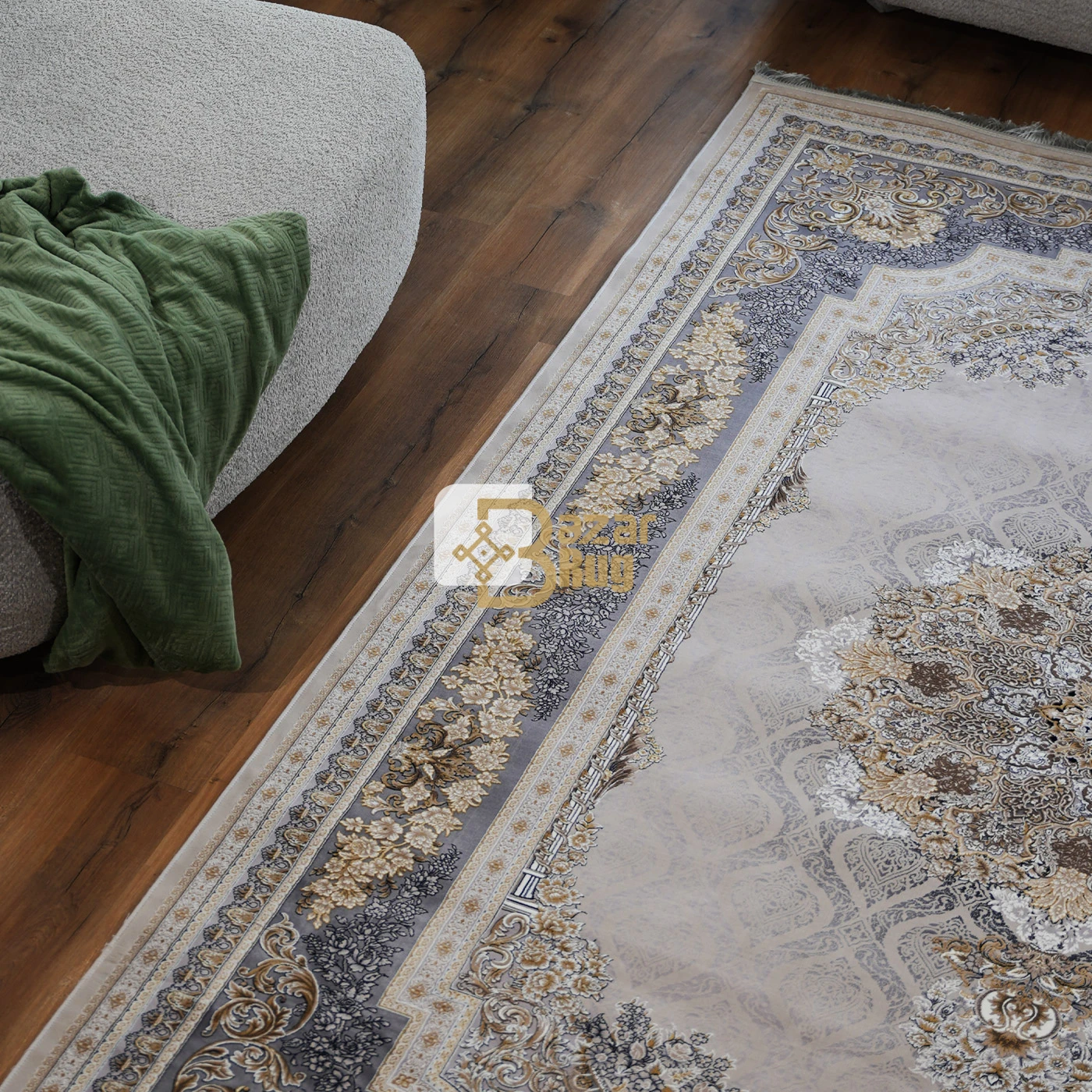 فرش ماشینی 1200 شانه تراکم 3600 طرح مژده صدفی