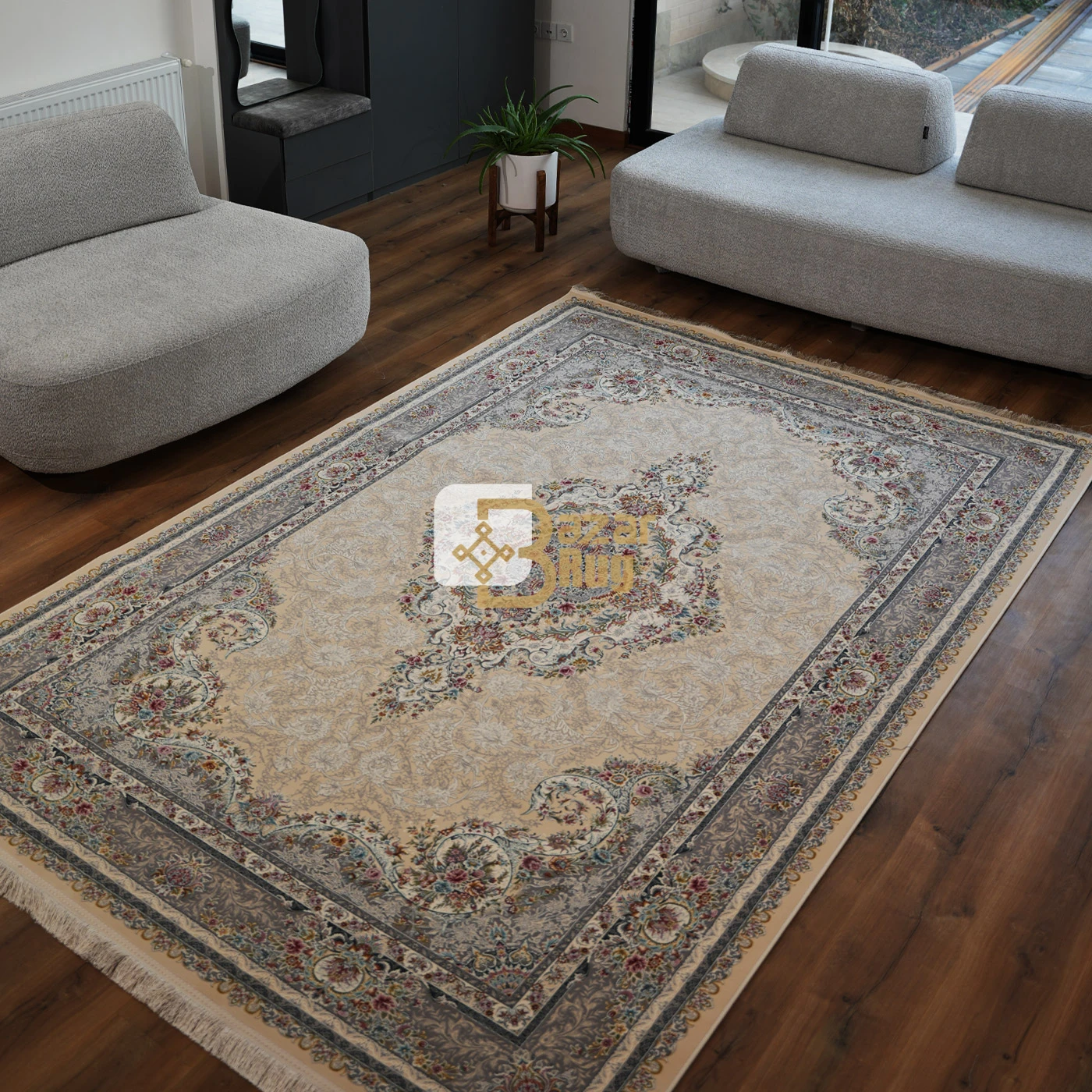 فرش ماشینی 1200 شانه تراکم 3600 طرح تبریز