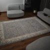 فرش ماشینی 1200 شانه تراکم 3600 طرح سیمین نقره ای
