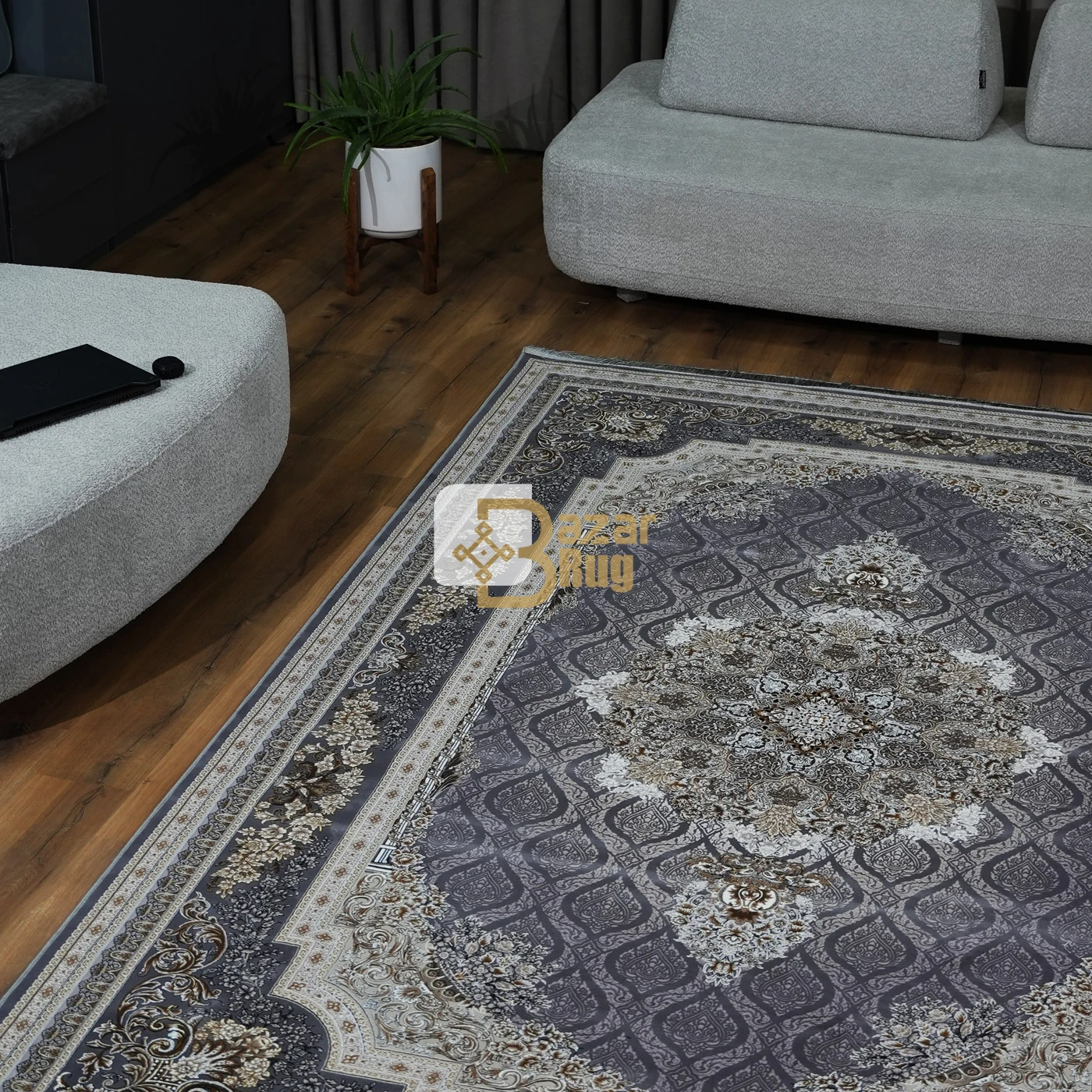 فرش ماشینی 1200 شانه تراکم 3600 طرح مژده دلفینی