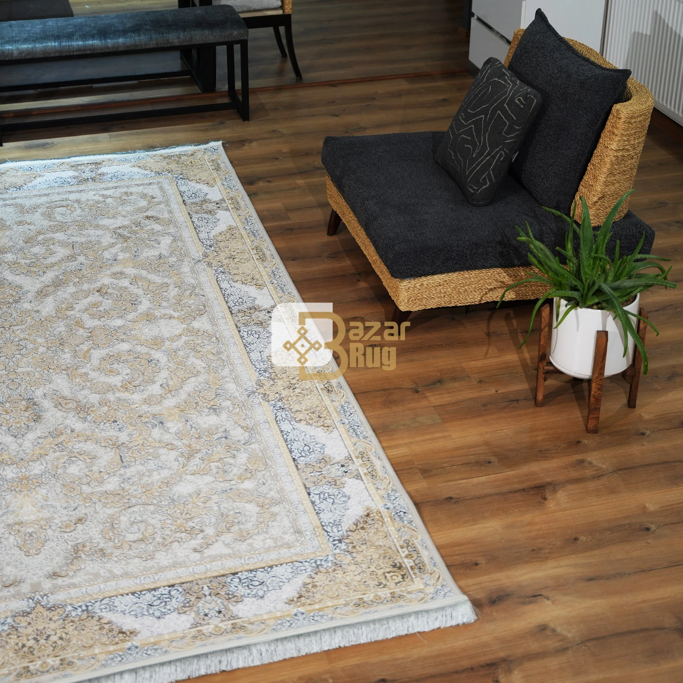 فرش ماشینی 1200 شانه تراکم 3600 طرح آدنا