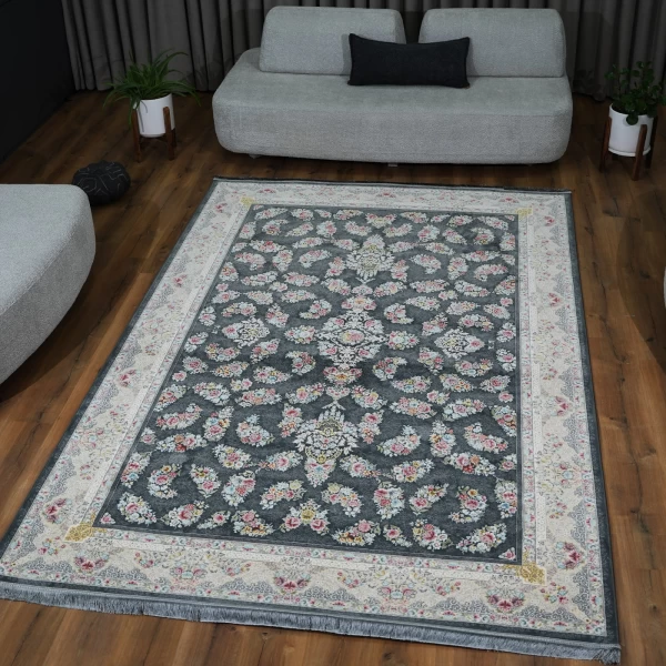 1200-shuttle machine-made carpet, density 3600, Simin design, smoky.