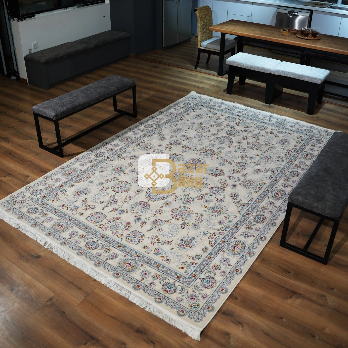 فرش ماشینی 1200 شانه تراکم 3600 طرح شیرین