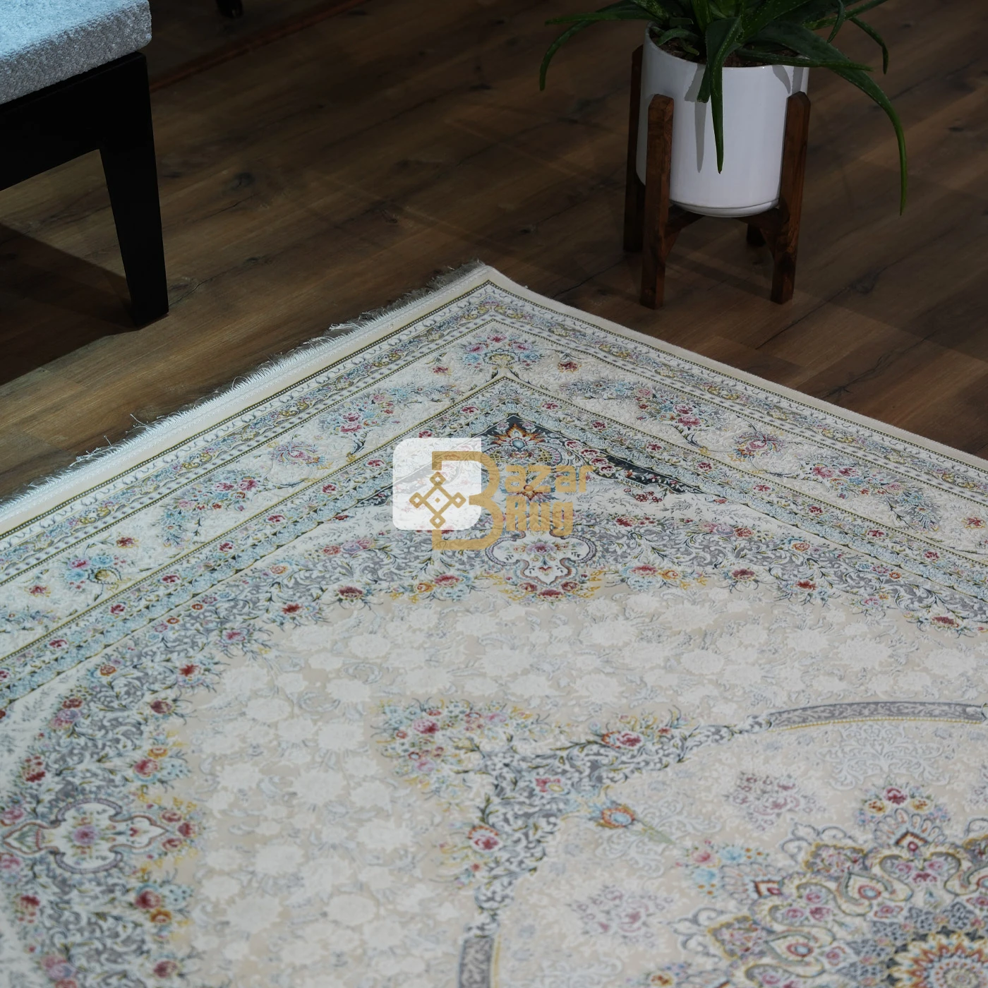 فرش ماشینی 1200 شانه تراکم 3600 طرح مهدا کرم
