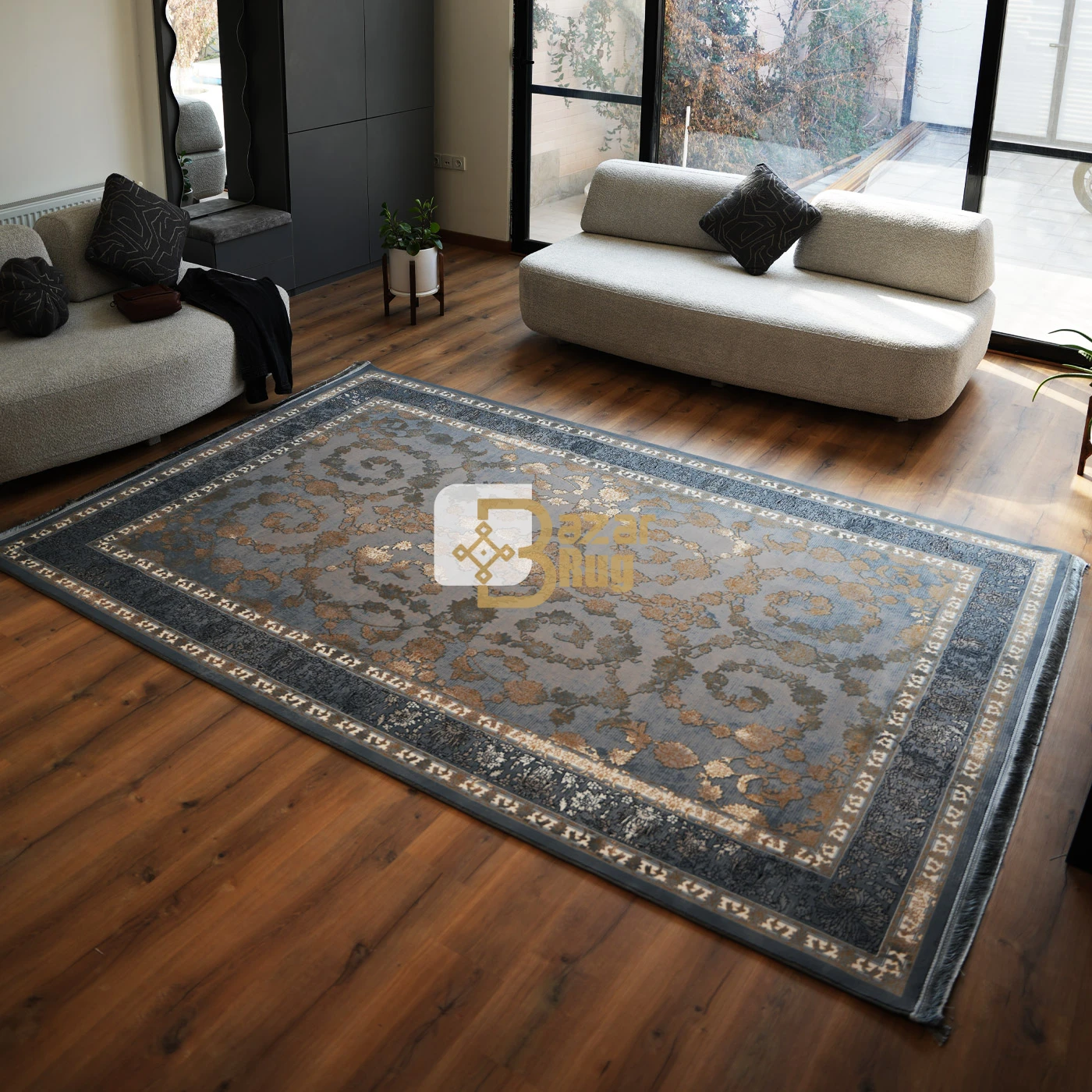 فرش ماشینی 700 شانه تراکم 2550 طرح السا