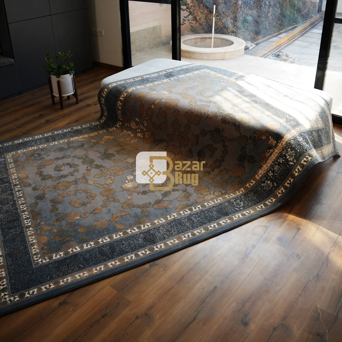 فرش ماشینی 700 شانه تراکم 2550 طرح السا
