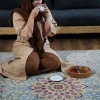 فرش ماشینی 700 شانه تراکم 2550 طرح آماندا نقره ای