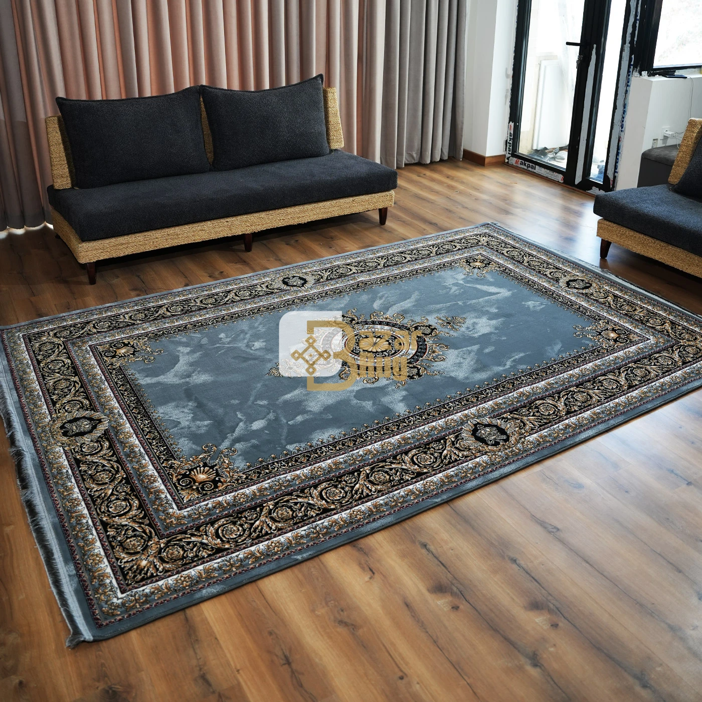 فرش ماشینی 1200 شانه تراکم 3600 طرح جیوا