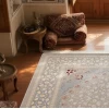 فرش ماشینی ۷۰۰ شانه تراکم ۲۵۵۰ طرح آماندا ترمه ای