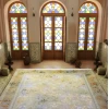فرش ماشینی ۷۰۰ شانه تراکم ۲۵۵۰ طرح مارینا سبز ترمه‌ای