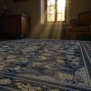 فرش ماشینی ۷۰۰ شانه تراکم ۲۵۵۰ طرح نیلی دودی