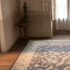 فرش ماشینی ۷۰۰ شانه تراکم ۲۵۵۰ طرح شاپرک نقره‌ ای