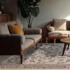 فرش ماشینی 700 شانه تراکم 2550 طرح ساحل کرم