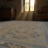 فرش ماشینی 700 شانه تراکم 2550 طرح نیلی ترمه ای
