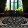 فرش ماشینی 700 شانه تراکم 2550 طرح نیلی سرمه ای