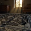 فرش ماشینی 700 شانه تراکم 2550 طرح نیلی سرمه ای
