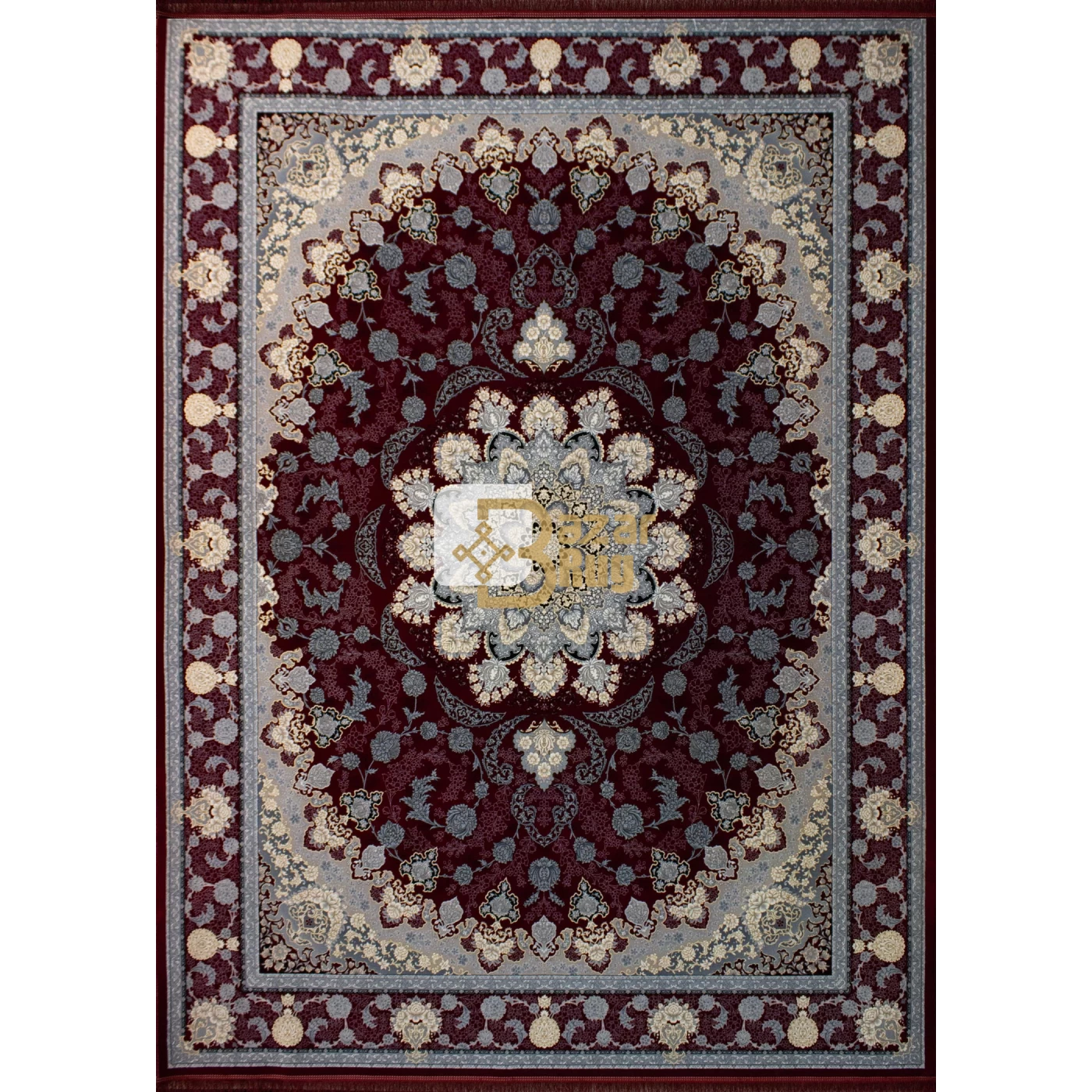 فرش ماشینی 700 شانه تراکم 2550 طرح گلرخ روناسی